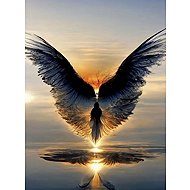 Norimpex Winged figure at sunset 30 × 40 cm - Diamond Painting