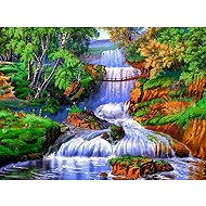 Norimpex Vodopád v lese 30 × 40 cm - Diamond Painting