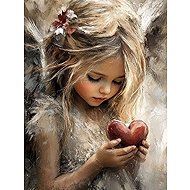 Norimpex Dívka se srdcem 30 × 40 cm - Diamond Painting