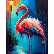 Norimpex Barevný plameňák 30 × 40 cm - Diamond Painting