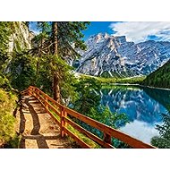 Norimpex Trail along the mountain lake 30 × 40 cm - Diamond Painting