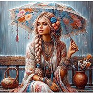 Norimpex Dívka s deštníkem 30 × 40 cm - Diamond Painting