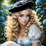 Norimpex Dívka s baretem 30 × 40 cm - Diamond Painting