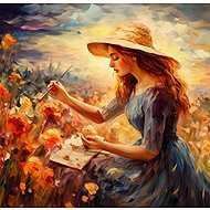 Norimpex Woman in hat 30 × 40 cm - Diamond Painting