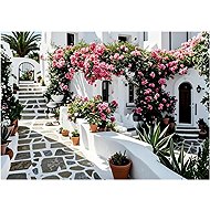 Norimpex Flowering patio 30 × 40 cm - Diamond Painting