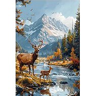 Norimpex Jelen v horách 30 × 40 cm - Diamond Painting