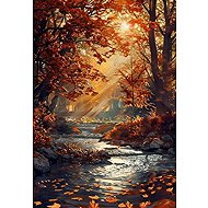 Norimpex Autumn stream 30 × 40 cm - Diamond Painting