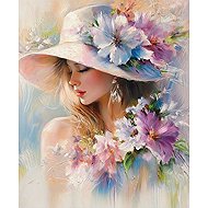 Norimpex Žena s květy 30 × 40 cm - Diamond Painting