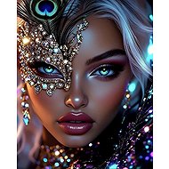 Norimpex Woman with peacock mask 30 × 40 cm - Diamond Painting
