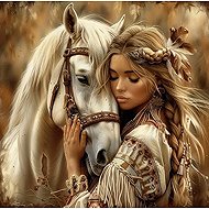 Norimpex Indian with horse 30 × 40 cm - Diamond Painting