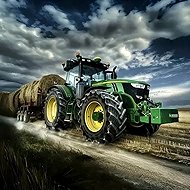 Norimpex Traktor v akci 30 × 40 cm - Diamond Painting