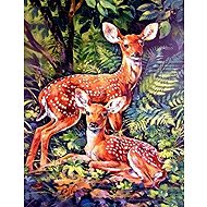 Norimpex Srnky v lese 30 × 40 cm - Diamond Painting
