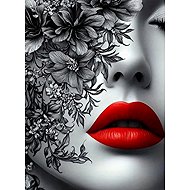 Norimpex Woman with red lips 30 × 40 cm - Diamond Painting
