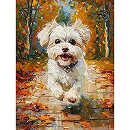 Norimpex Maltézský pes 30 × 40 cm - Diamond Painting