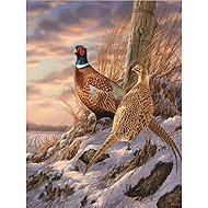 Norimpex Pheasants in winter 30 × 40 cm - Diamond Painting