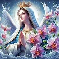Norimpex Virgin Mary with angel wings 30 × 40 cm - Diamond Painting