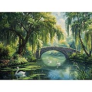 Norimpex Stone bridge over the river 30 × 40 cm - Diamond Painting