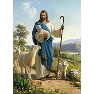 Norimpex Jesus with lambs 30 × 40 cm - Diamond Painting