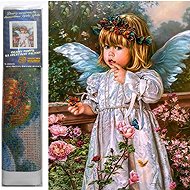 Norimpex Angel with flowers 30 × 40 cm - Diamond Painting