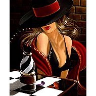 Norimpex Nude woman in hat 30 × 40 cm - Diamond Painting