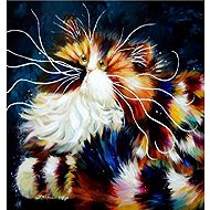 Norimpex Nadýchaná kočka 30 × 40 cm - Diamond Painting
