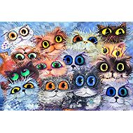 Norimpex Cats with big eyes 30 × 40 cm - Diamond Painting