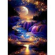 Norimpex Moon Golden landscape 30 × 40 cm - Diamond Painting