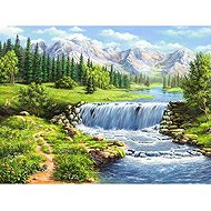 Norimpex River rolling in the mountains 30 × 40 cm - Diamond Painting