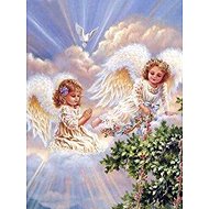 Norimpex Two angels in the sky 30 × 40 cm - Diamond Painting