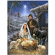 Norimpex Ježíš v jeslích 30 × 40 cm - Diamond Painting