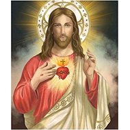 Norimpex Jesus with heart 30 × 40 cm - Diamond Painting