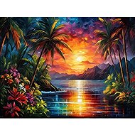 Norimpex Sunset in tropical paradise 30 × 40 cm - Diamond Painting