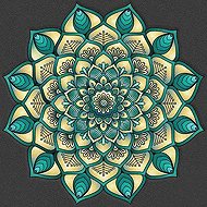 Norimpex 7D Turquoise mandala 30 × 40 cm - Diamond Painting