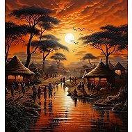 Norimpex Sunset in Africa 30 × 40 cm - Diamond Painting