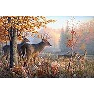 Norimpex Deer in the morning mist 30 × 40 cm - Diamond Painting