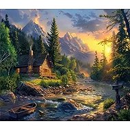 Norimpex Chata u brodu 30 × 40 cm - Diamond Painting