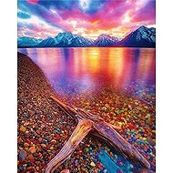 Norimpex Sunset in the mountains 30 × 40 cm - Diamond Painting