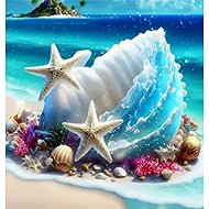 Norimpex Shells on an island 30 × 40 cm - Diamond Painting