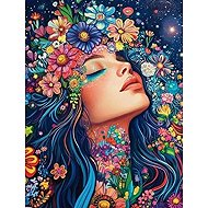 Norimpex Girl in flowers 30 × 40 cm - Diamond Painting