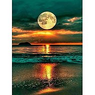 Norimpex Full moon over the ocean 30 × 40 cm - Diamond Painting