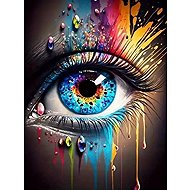 Norimpex Barevné oko 30 × 40 cm - Diamond Painting