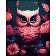 Norimpex Růžová sova 30 × 40 cm - Diamond Painting