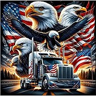 Norimpex American truck 30 × 40 cm - Diamond Painting