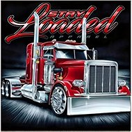 Norimpex American red truck 30 × 40 cm - Diamond Painting