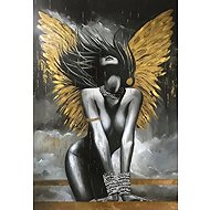 Norimpex Lady with golden wings 30 × 40 cm - Diamond Painting
