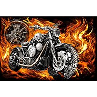Norimpex Motorbike with flames 30 × 40 cm - Diamond Painting