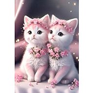 Norimpex Pink kittens 30 × 40 cm - Diamond Painting