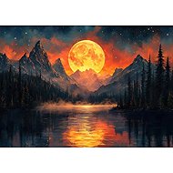 Norimpex Golden moon in the mountains 30 × 40 cm - Diamond Painting