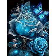 Norimpex Blue Rose 30 × 40 cm - Diamond Painting