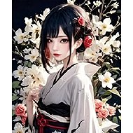 Norimpex Girl in kimono 30 × 40 cm - Diamond Painting